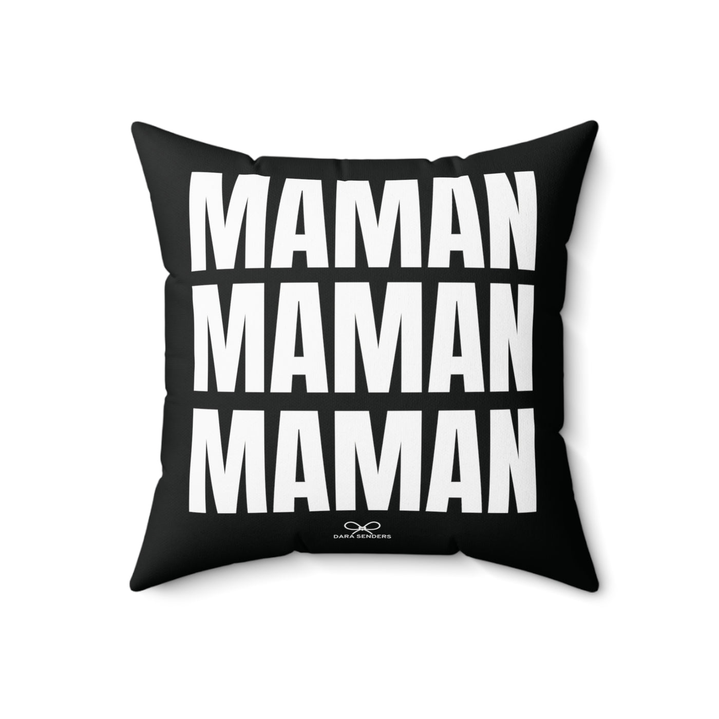 MAMAN PILLOW Faux Suede - Black - NEWS 12 EXCLUSIVE