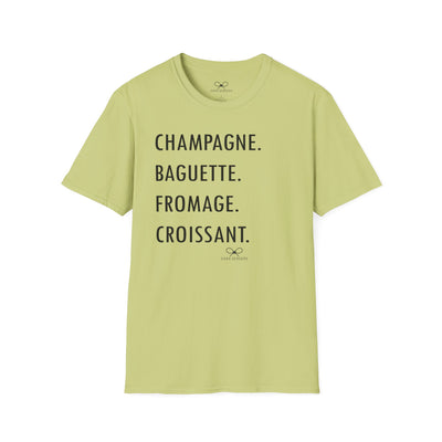 GOURMET LOVE (Champagne, Baguette, Fromage, Croissant) Tshirt