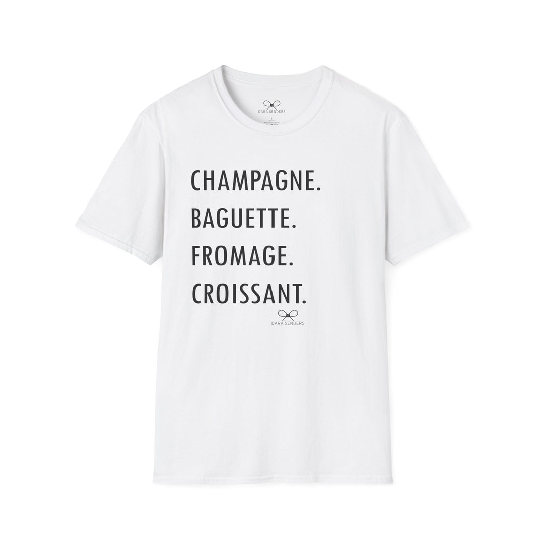 GOURMET LOVE (Champagne, Baguette, Fromage, Croissant) Tshirt