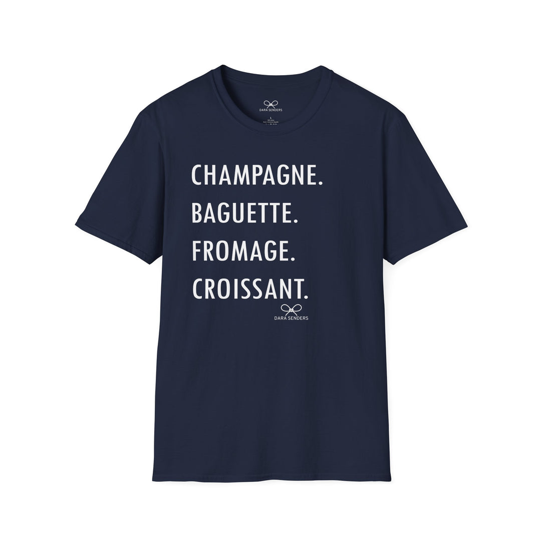 GOURMET LOVE (Champagne, Baguette, Fromage, Croissant) Tshirt