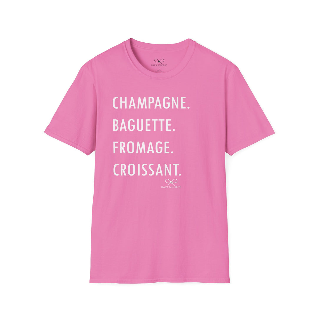 GOURMET LOVE (Champagne, Baguette, Fromage, Croissant) Tshirt