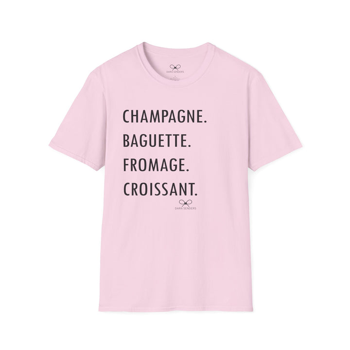 GOURMET LOVE (Champagne, Baguette, Fromage, Croissant) Tshirt