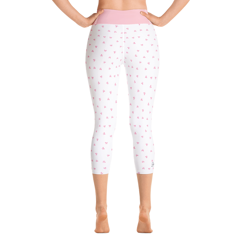 PETIT BOW CAPRI LEGGINGS • WHITE