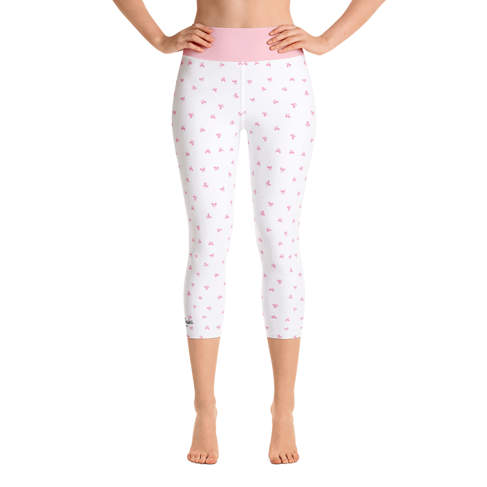 PETIT BOW CAPRI LEGGINGS • WHITE