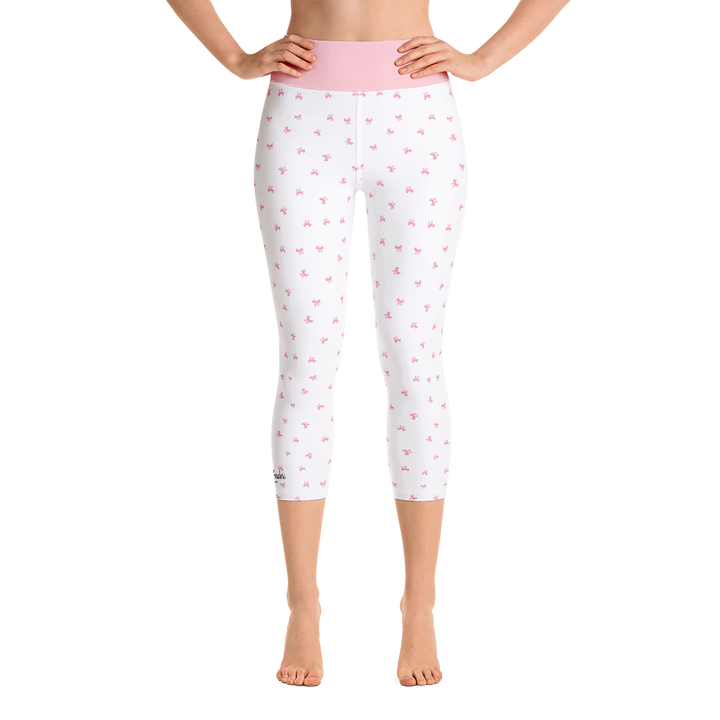 PETIT BOW CAPRI LEGGINGS • WHITE