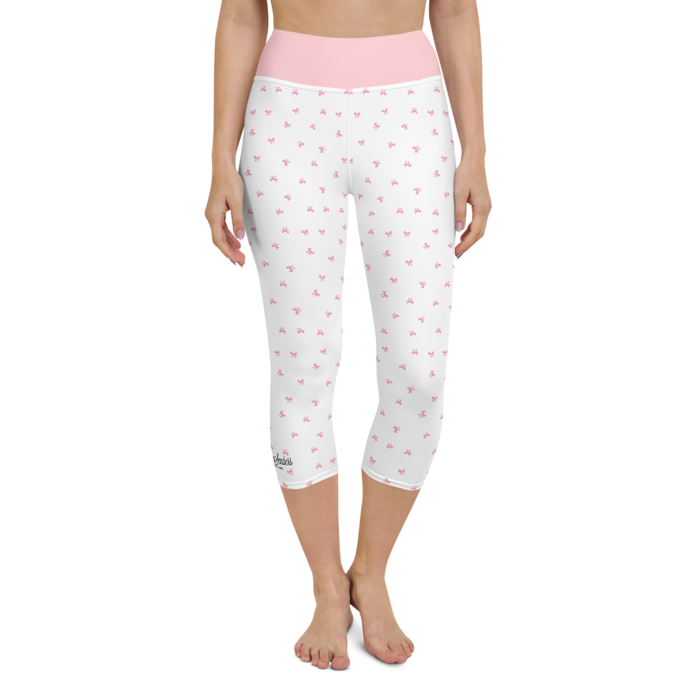 PETIT BOW CAPRI LEGGINGS • WHITE