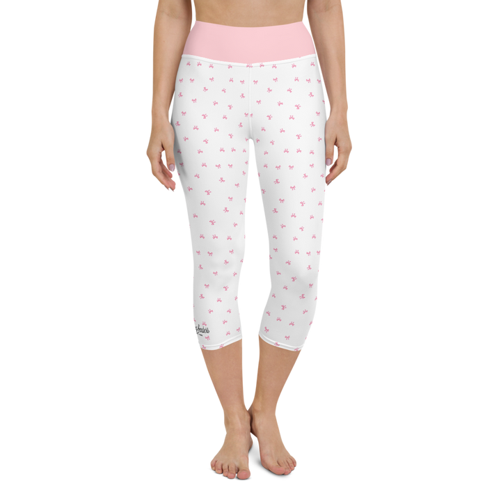 PETIT BOW CAPRI LEGGINGS • WHITE