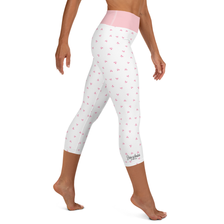 PETIT BOW CAPRI LEGGINGS • WHITE