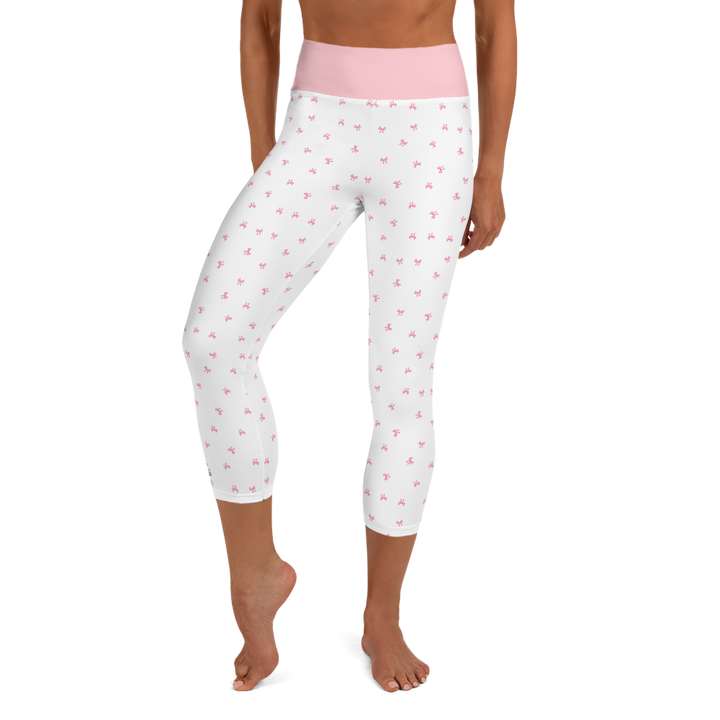 PETIT BOW CAPRI LEGGINGS • WHITE